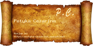 Petyka Cezarina névjegykártya